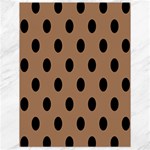 Polka Dots - Black on French Beige Canvas 18  x 24 