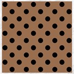 Polka Dots - Black on French Beige Canvas 20  x 20 