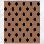 Polka Dots - Black on French Beige Canvas 20  x 24 