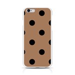 Polka Dots - Black on French Beige Apple iPhone 6/6S Silicone Case (Transparent)