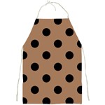 Polka Dots - Black on French Beige Full Print Apron
