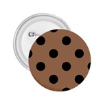 Polka Dots - Black on French Beige 2.25  Button