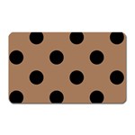 Polka Dots - Black on French Beige Magnet (Rectangular)