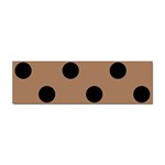 Polka Dots - Black on French Beige Sticker Bumper (10 pack)