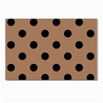 Polka Dots - Black on French Beige Postcard 4 x 6  (Pkg of 10)