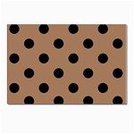 Polka Dots - Black on French Beige Postcards 5  x 7  (Pkg of 10)