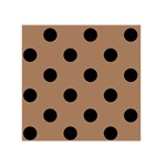 Polka Dots - Black on French Beige Greeting Card 5  x 7 