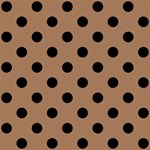 Polka Dots - Black on French Beige ScrapBook Page 8  x 8 