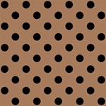Polka Dots - Black on French Beige ScrapBook Page 12  x 12 