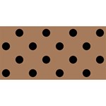 Polka Dots - Black on French Beige YOU ARE INVITED 3D Greeting Card (8x4)