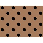 Polka Dots - Black on French Beige Birthday Cake 3D Greeting Card (7x5)