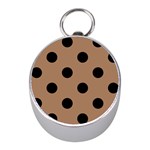 Polka Dots - Black on French Beige Silver Compass (Mini)
