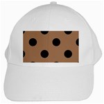 Polka Dots - Black on French Beige Black Cap