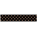 Polka Dots - French Beige on Black Flano Scarf (Large)
