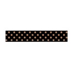 Polka Dots - French Beige on Black Flano Scarf (Mini)