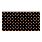 Polka Dots - French Beige on Black Satin Shawl