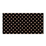 Polka Dots - French Beige on Black Satin Wrap