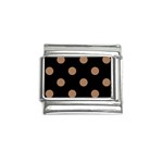 Polka Dots - French Beige on Black Italian Charm (9mm)