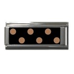 Polka Dots - French Beige on Black Superlink Italian Charm (9mm)