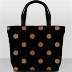 Polka Dots - French Beige on Black Bucket Bag