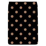 Polka Dots - French Beige on Black Removable Flap Cover (L)