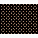 Polka Dots - French Beige on Black Collage 11  x 14 