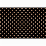 Polka Dots - French Beige on Black Collage 12  x 18 