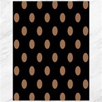 Polka Dots - French Beige on Black Canvas 12  x 16 
