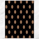 Polka Dots - French Beige on Black Canvas 18  x 24 