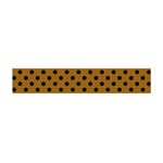 Polka Dots - Black on Golden Brown Flano Scarf (Mini)