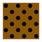 Polka Dots - Black on Golden Brown Medium Glasses Cloth