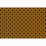 Polka Dots - Black on Golden Brown Collage 12  x 18 