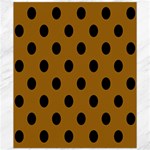 Polka Dots - Black on Golden Brown Canvas 20  x 24 