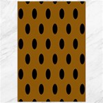 Polka Dots - Black on Golden Brown Canvas 20  x 30 