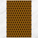 Polka Dots - Black on Golden Brown Canvas 24  x 36 