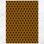 Polka Dots - Black on Golden Brown Canvas 36  x 48 