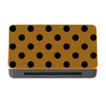 Polka Dots - Black on Golden Brown Memory Card Reader with CF
