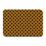 Polka Dots - Black on Golden Brown Plate Mat