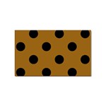 Polka Dots - Black on Golden Brown Sticker Rectangular (10 pack)
