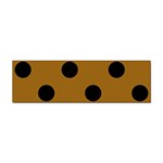 Polka Dots - Black on Golden Brown Sticker Bumper (100 pack)