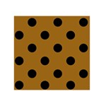Polka Dots - Black on Golden Brown Greeting Card 5  x 7 