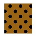 Polka Dots - Black on Golden Brown Greeting Card 4.5  x 6 