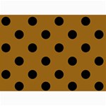 Polka Dots - Black on Golden Brown 5  x 7  Photo Cards