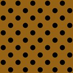 Polka Dots - Black on Golden Brown ScrapBook Page 8  x 8 