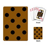Polka Dots - Black on Golden Brown Playing Cards Single Design