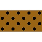Polka Dots - Black on Golden Brown YOU ARE INVITED 3D Greeting Card (8x4)