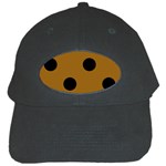 Polka Dots - Black on Golden Brown Black Cap