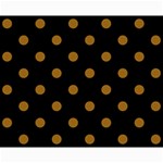 Polka Dots - Golden Brown on Black Collage 8  x 10 