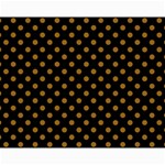 Polka Dots - Golden Brown on Black Collage 11  x 14 