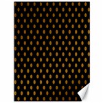 Polka Dots - Golden Brown on Black Canvas 36  x 48 